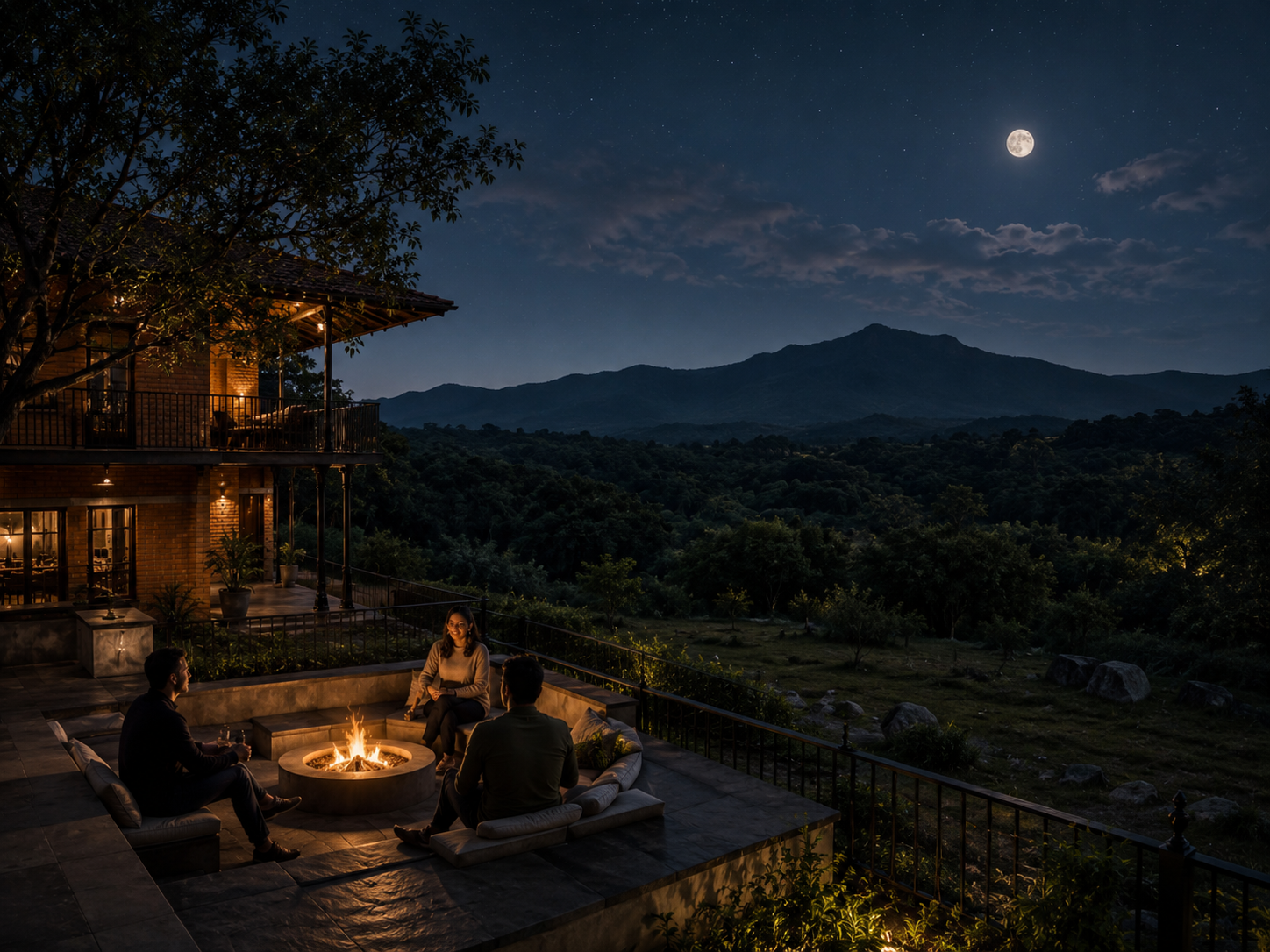 Night & Bonfire Deck at RAAGA